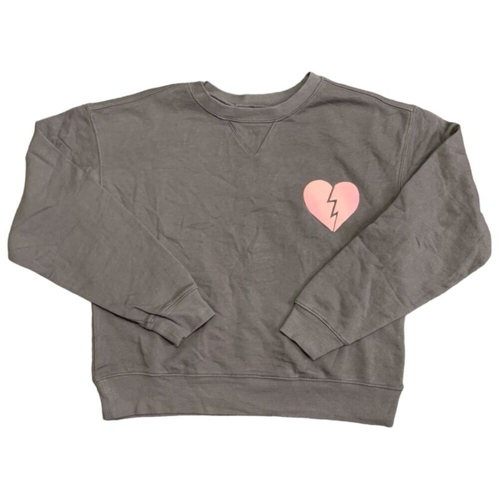 Gray Pinstripe - Wild Fox Ladies Lightweight Long Sleeve Crew Neck Graphic Pullo